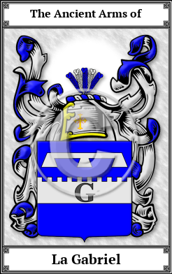 La Gabriel Family Crest Download (JPG)  Book Plated - 150 DPI